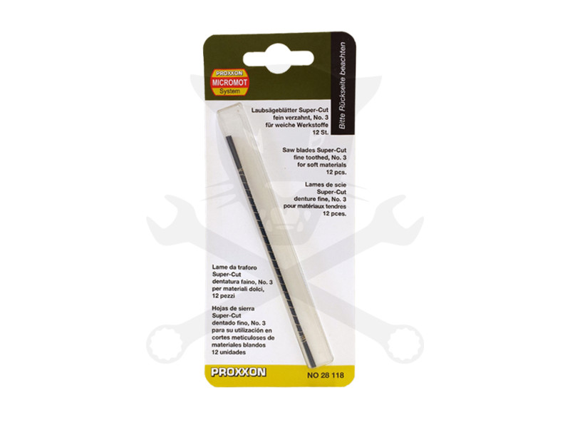 Lombfűrészlap asztali lombfűrészhez 130x0.80x0.34 mm 12 db- Proxxon