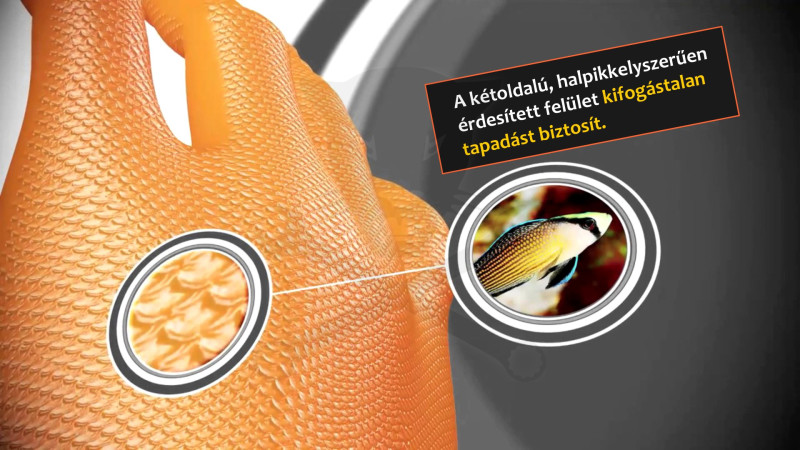 Kesztyű Grippaz 100% Nitril 9/L - dobozos 50 db-os - NARANCS BF22