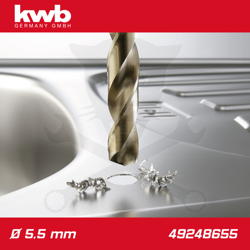 Csigafúró  5,5 mm HSS-G Co5 DIN 338 Twist, profi - KWB