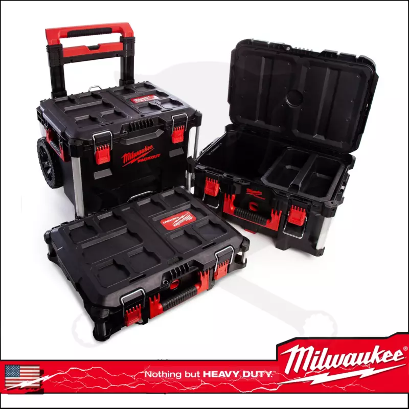 Szerszámos láda, 560x410x290 - ütésálló- 123 láda PACKOUT - Milwa