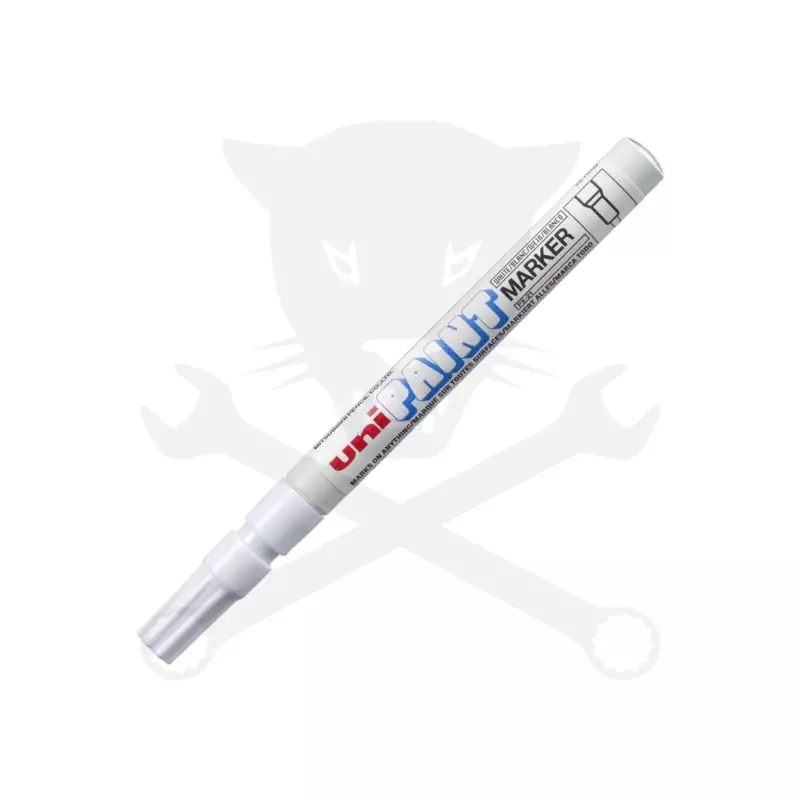 Jelölő filctoll, fehér marker 0.8 mm ipari Unipaint