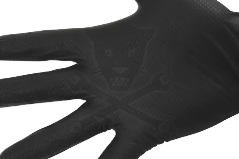 Kesztyű Grippaz 100% Nitril 9/L - dobozos 50 db-os - FEKETE