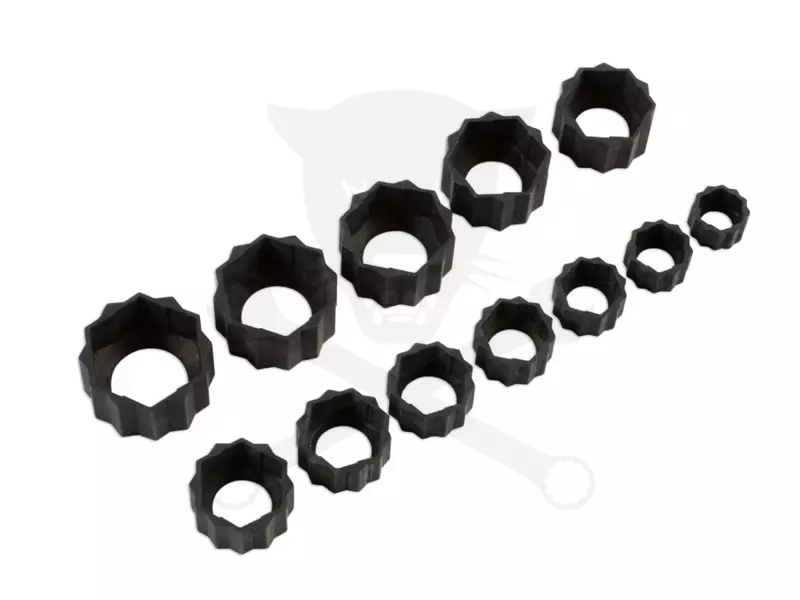 Csavarkiszedő adapter készlet 65%-ig sérült, lesarkalt csavarhoz 8-19 mm
