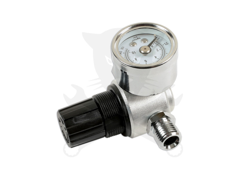 Nyomásszabályzó egység + manométer 1/4" 0-10 Bar -