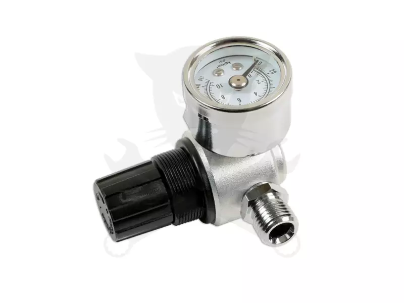 Nyomásszabályzó egység + manométer 1/4" 0-10 Bar -