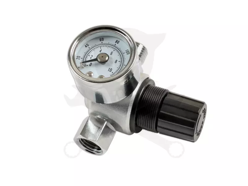 Nyomásszabályzó egység + manométer 1/4" 0-10 Bar -