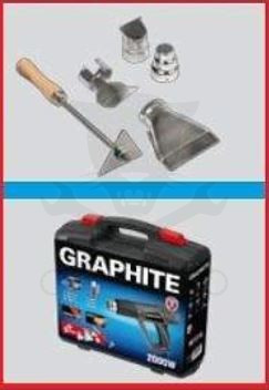 Hőlégfúvó Graphite 2000 W-os 3 fokozatú 25-600°C