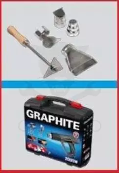 Hőlégfúvó Graphite 2000 W-os 3 fokozatú 25-600°C