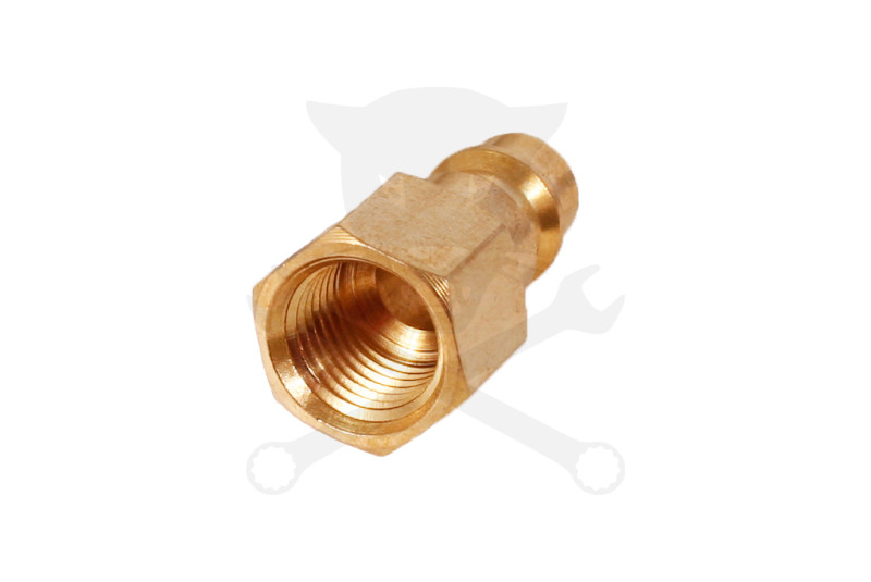 Levegős csatlakozó - gyorscsatlakozó apa - RÉZ - 1/4" BM - OLASZ