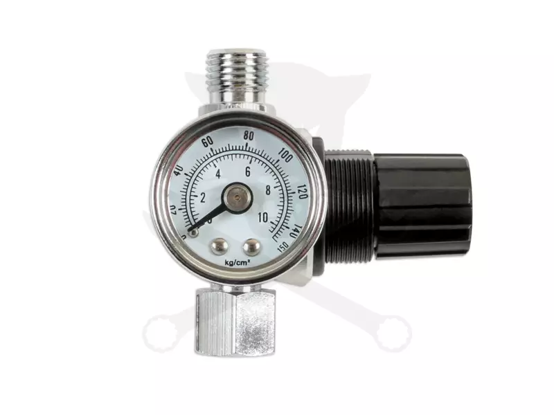 Nyomásszabályzó egység + manométer 1/4" 0-10 Bar -