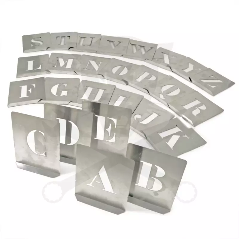 Tábla acél sablon készlet A-Z-ig 70 mm 26 db-os - Kennedy
