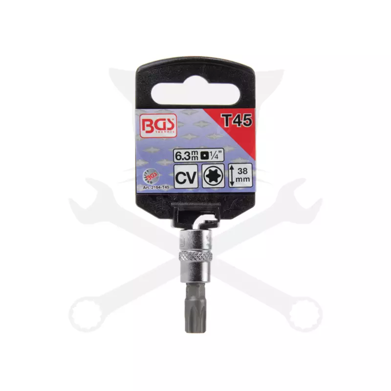 Rátűzőkulcs - crowa+bit 1/4" torx T45