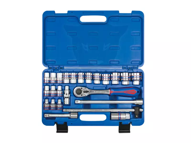 Dugókulcs készlet 1/2" 24 db-os 8-32 mm, 12 szögű készlet KingT.