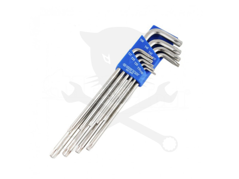 Torxkulcs "L" alakú készlet 09 db-os torx
