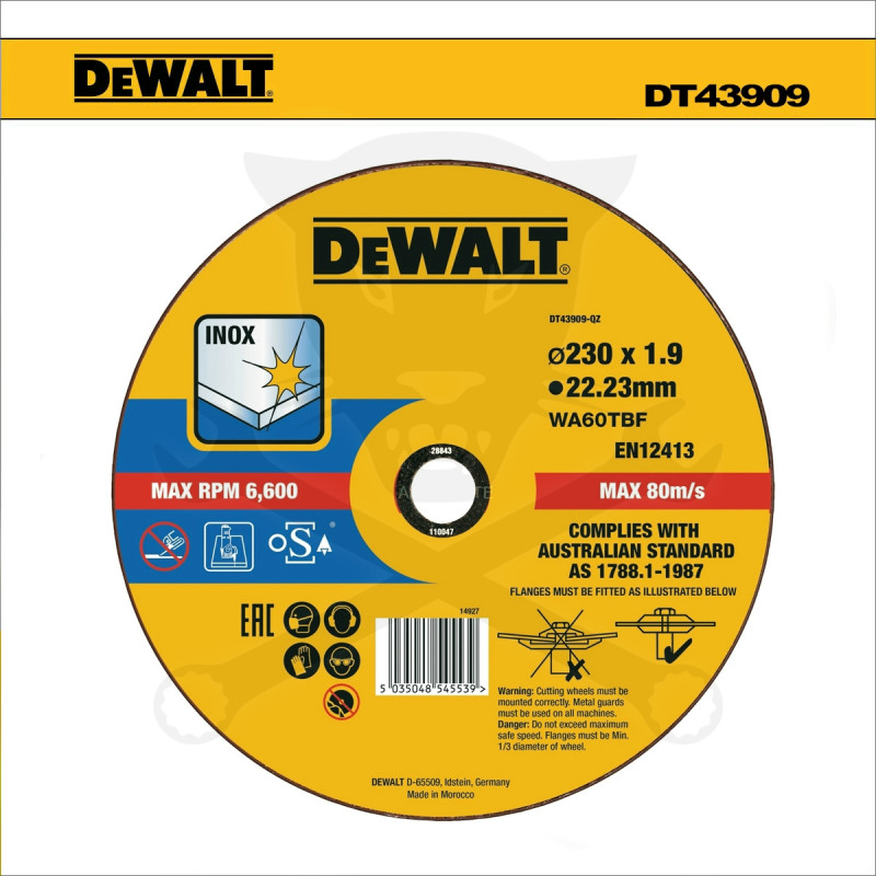 Vágókorong 230 x 1.9 x 22,23 mm FastCut 80m/s - Dewalt -