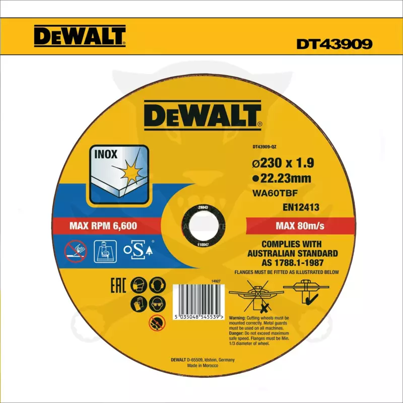 Vágókorong 230 x 1.9 x 22,23 mm FastCut 80m/s - Dewalt -