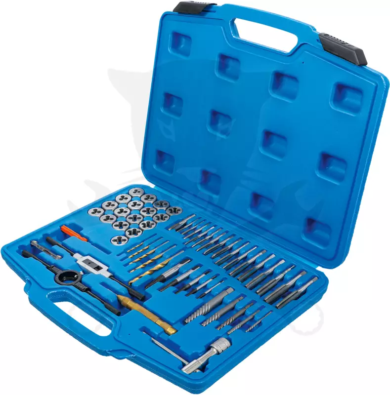Menetfúró és menetmetsző készlet COLOS UNC+UNF (2,18-11,50 mm) 56 db-os