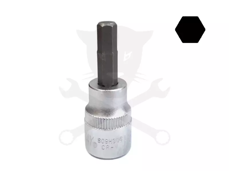 Rátűzőkulcs - crowa+bit 3/8" imbusz 06 mm
