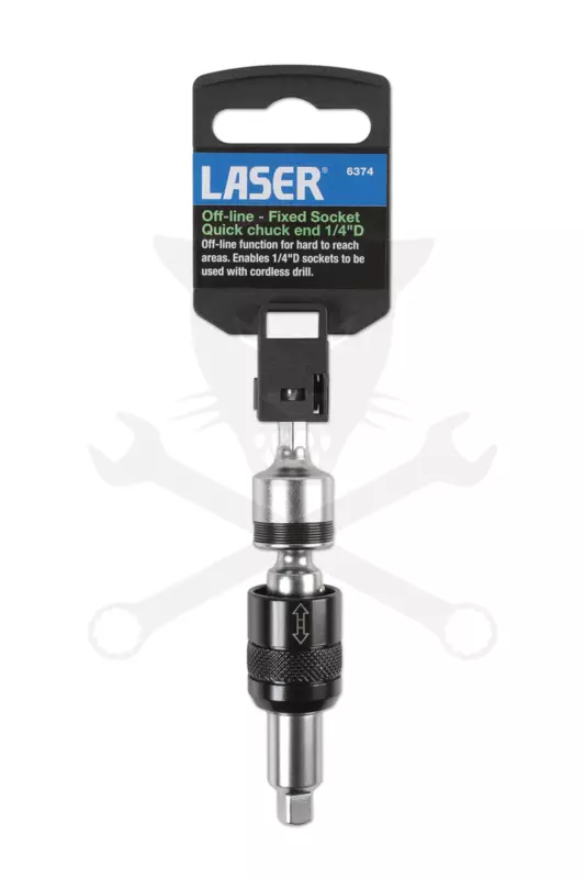 Crowa hajtószár 1/4" Fúrógépbe fogható Csuklós / Fix 2:1-ben - Laser