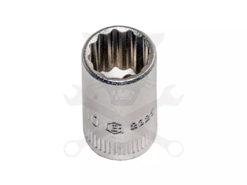 Dugókulcs - crowafej 1/4" 12 lap normál 10 mm Genius