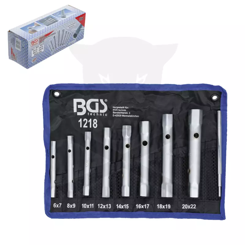 Csőkulcs készlet 6 - 22 mm 8+1 db-os kovácsolt BGS