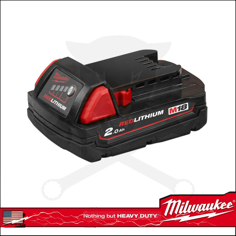 Akkumulátor 18V 2.0Ah Li-Ion B5 RED-Lithium - Milwaukee (M18B2)