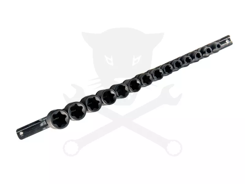Légkulcsfej készlet 1/2" 14 db-os belső E-Torx dugófej készlet E8-E32 -Genius