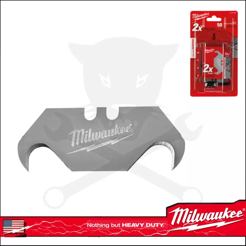 Vágókés, összecsukható késhez 50 db penge -horog- Milwaukee