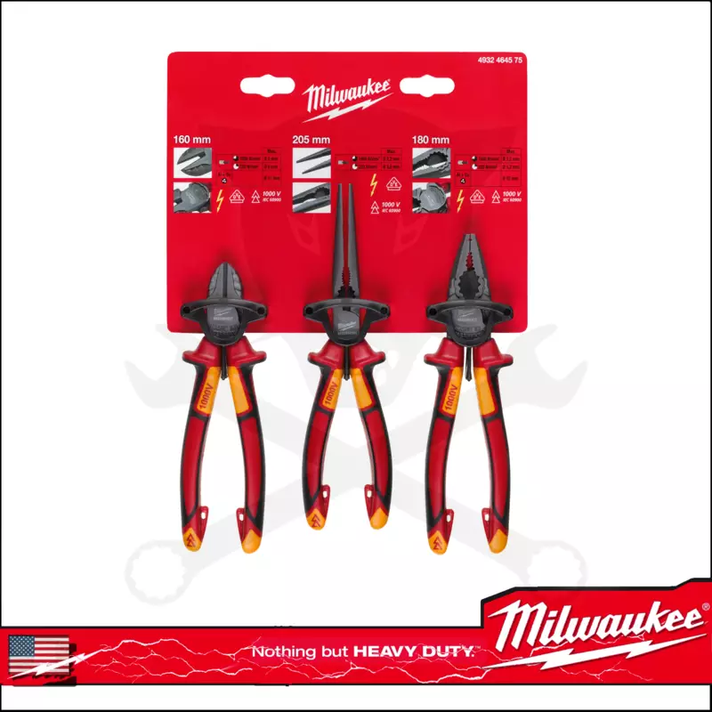 Fogó 1000V szigetelt készlet VDE 1000V 3 db-os - Milwaukee