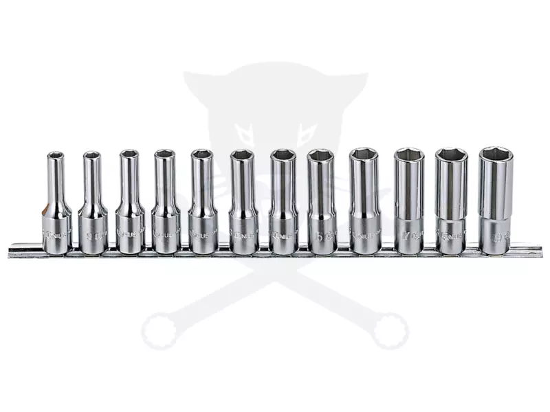 Dugókulcs - crowafej készlet 1/2" 6 lap COLOS hosszított 12 db-os Genius