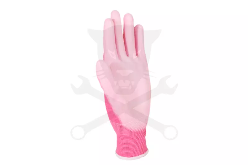 Kesztyű Buck pink - rózsaszín PW poliuretán tenyér 09-es L