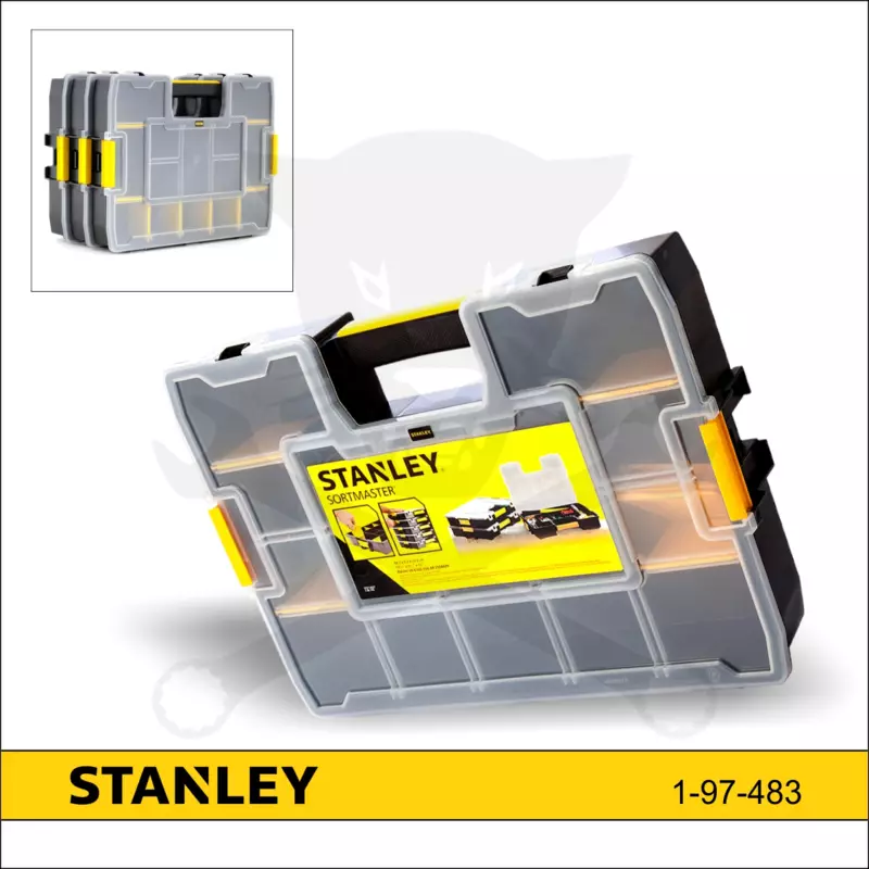 Szortimenter tárolódoboz variálható rekeszek 375x292x67 mm - Stanley