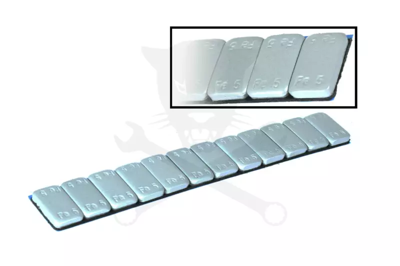 Centírozó súly öntapadós Acél + Festett 12x5 g = 60 g - SZÜRKE