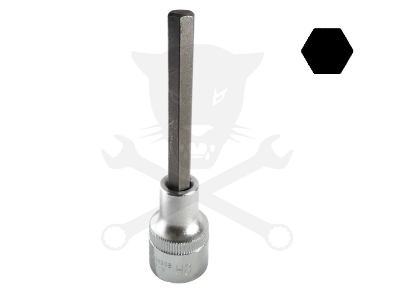Rátűzőkulcs - crowa+bit 1/2" imbusz  8 mm, hosszú