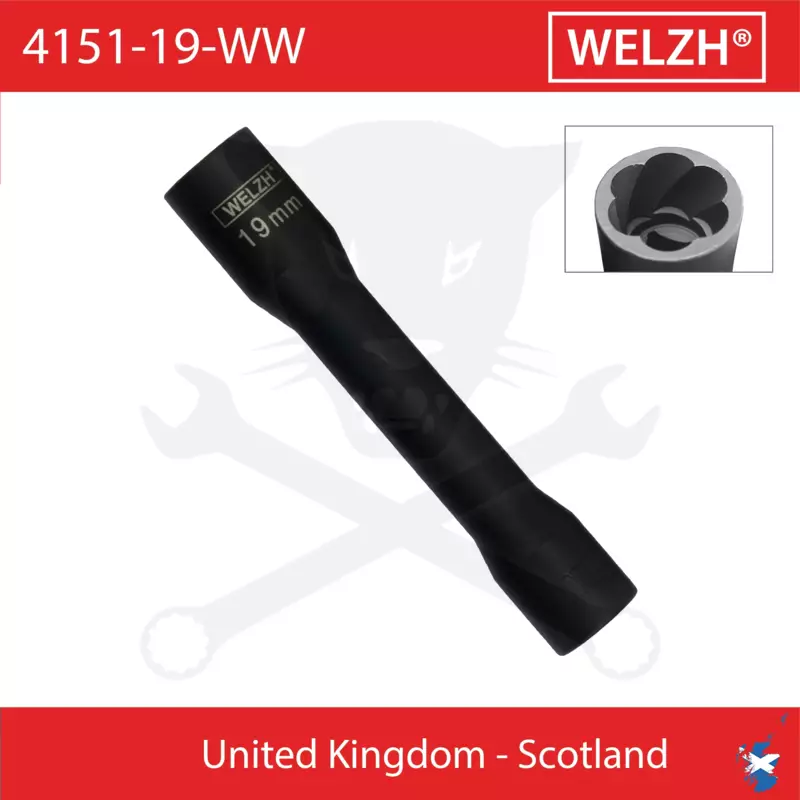 Csavarkiszedő és kerékőr leszedő kulcs 1/2" hosszú 19 mm