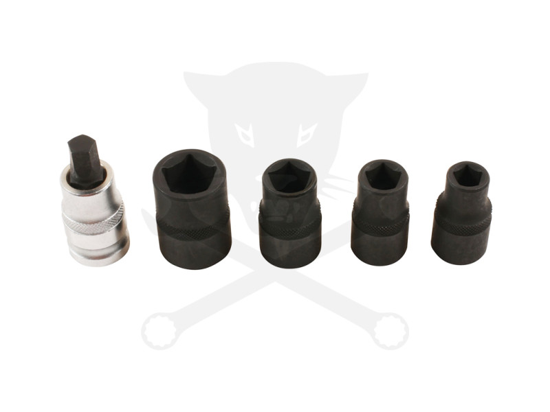 Dugókulcs készlet 1/2" 5 db-os 10-19 mm 10 x55 mm Pentagon 5-lapú - Laser