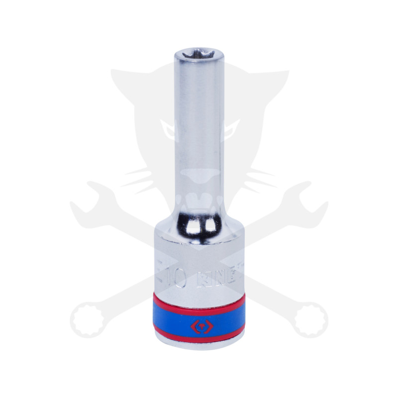 Dugókulcs - crowafej 1/2" belső torx hosszított E10 KingTony