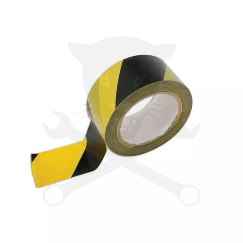Jelzőszalag sárga-fekete 33 méter x 50 mm öntapadós - Laser