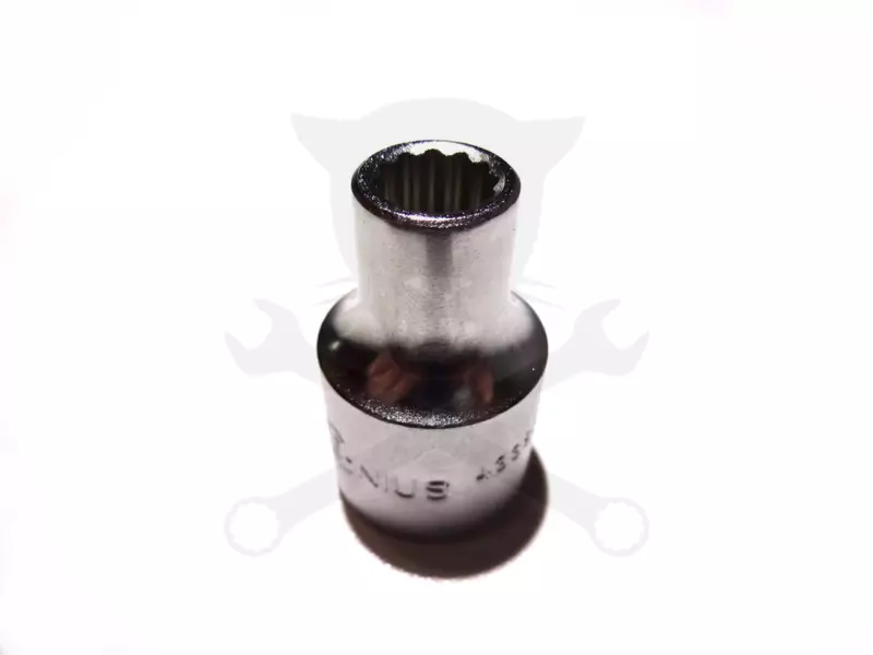Dugókulcs - crowafej 1/2" 12 szög normál 09 mm Genius