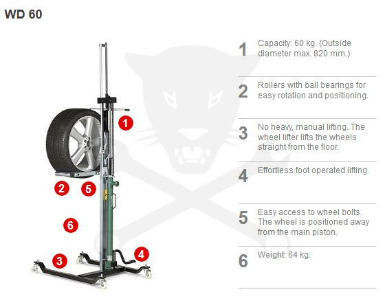 Kerékmozgató állvány   60 kg-os - hidraulikus emelés - Compac