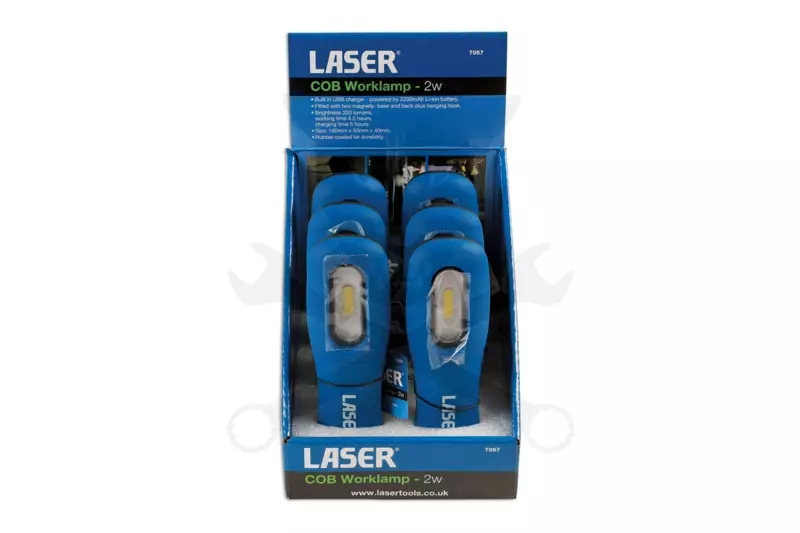 Szerelőlámpa LED 01 COB ledes - akkus, profi 2W 220 Lumen + USB