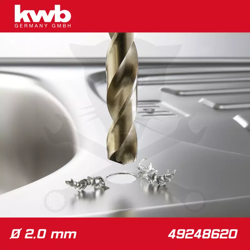 Csigafúró 2,0 mm HSS-G Co5 DIN 338 Twist, profi - KWB