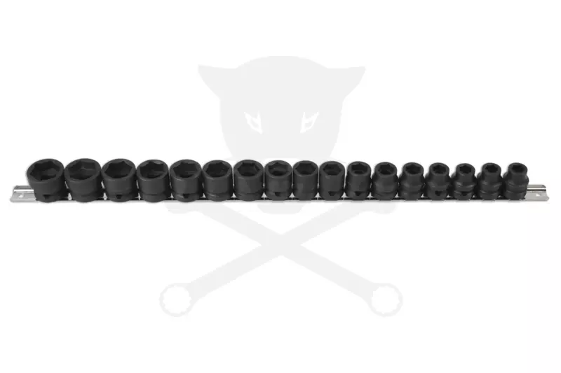 Légkulcsfej készlet 1/2" 17 db  8-24 mm metrikus -extra alacsony- Laser
