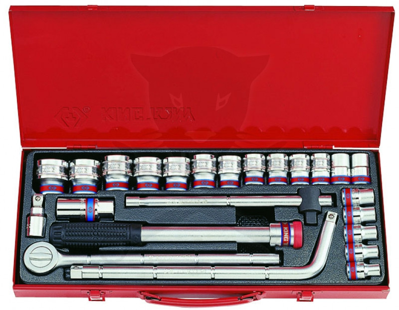 Dugókulcs készlet 1/2" 12 sz. COLOS 24 db-os KingTony