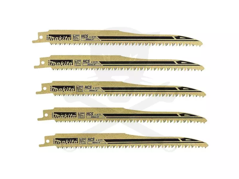 Fűrészlap kardfűrészhez, fára 203 mm 6-10 TPI HCS 5 db-os készlet Makita