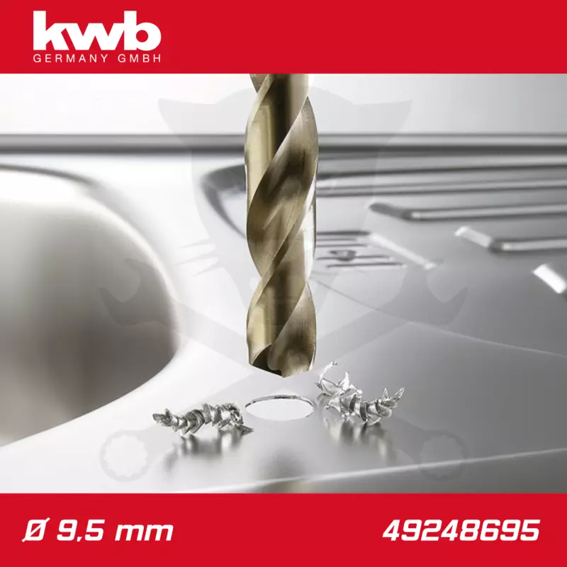 Csigafúró  9,5 mm HSS-G Co5 DIN 338 Twist, profi - KWB