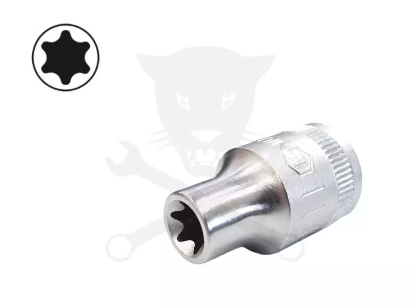 Dugókulcs - crowafej 3/8" belső torx E11 Genius