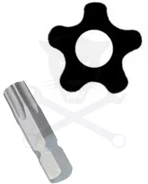 Bit ötágú torx T-15 30 mm lyukas Genius