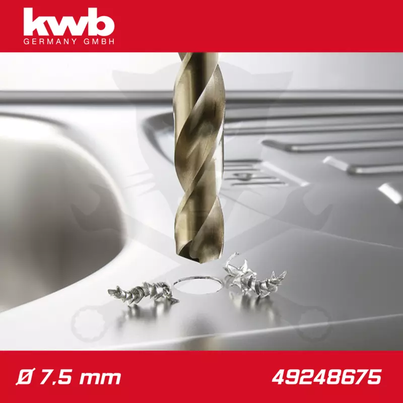 Csigafúró 7,5 mm HSS-G Co5 DIN 338 Twist, profi - KWB