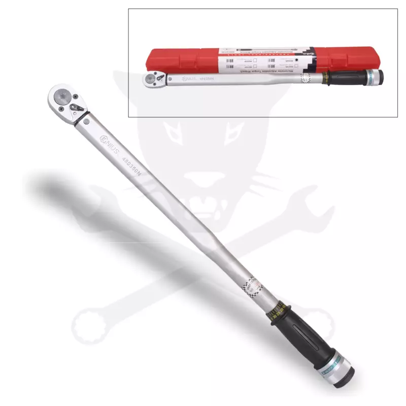 Nyomatékkulcs 070-350 Nm 1/2" - kalibrálva - Genius